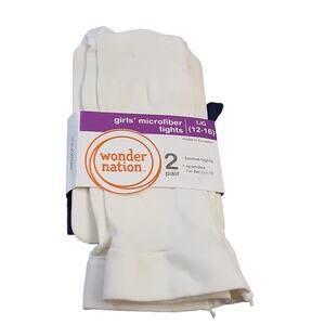 Wonder Nation Girls Microfiber Tights, New, L-12/16